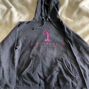 Vintage Miss Universe Logo Black Hoodie